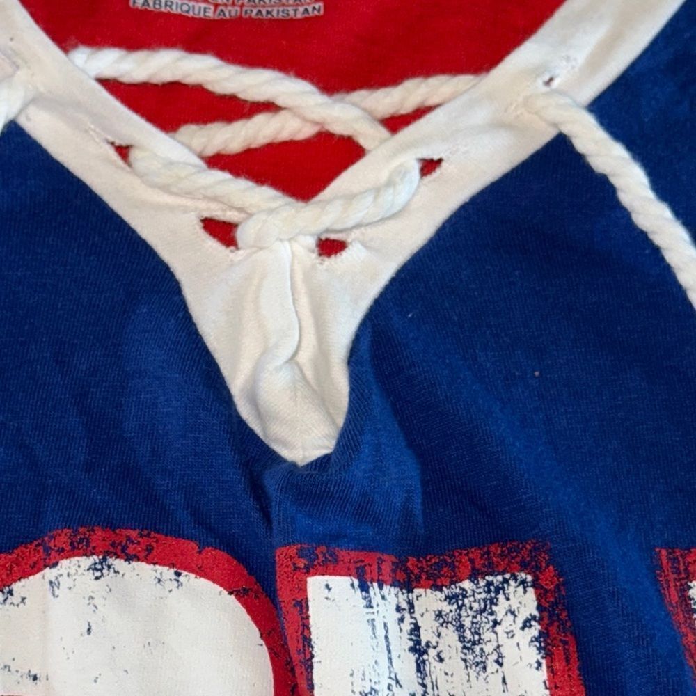 Royal Blue NY GIANTS Logo Raglan Sleeve Jersey XXL - Picture 5 of 7